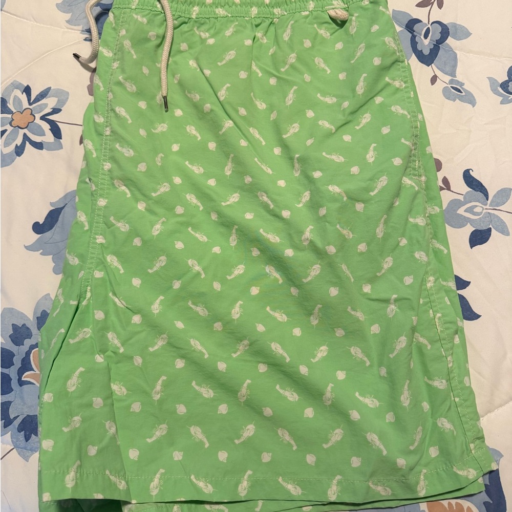 Ralph Lauren Green Skirt with White Print